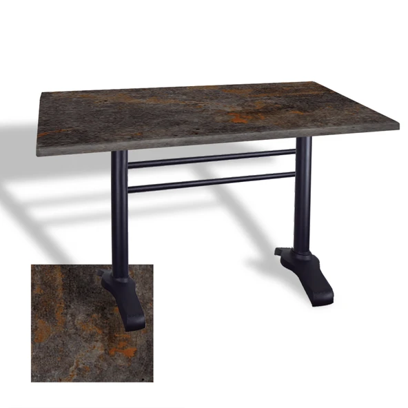 Çipa 3010 Döküm Ayak Masa 70x120 cm - (Werzalit, Wermodin ve Allzalit Tabla) - Metalic Oxid 3 ürün görseli 1