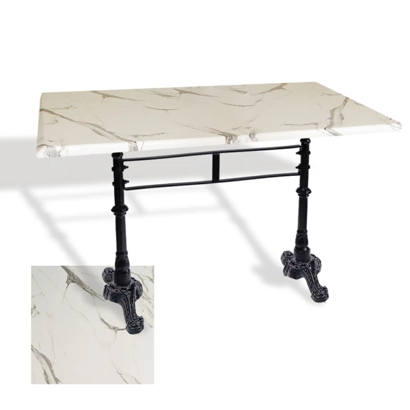 Çipa 3002 Döküm Ayak Masa 80x140 cm - (Werzalit, Wermodin ve Allzalit Tabla) - Afyon Mermer ürün görseli 1