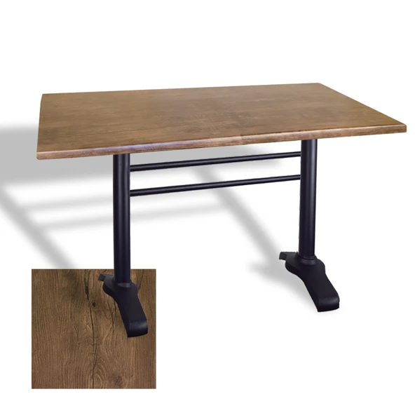 Çipa 3010 Döküm Ayak Masa 80x140 cm - (Werzalit, Wermodin ve Allzalit Tabla) - Rustic Dark ürün görseli 1