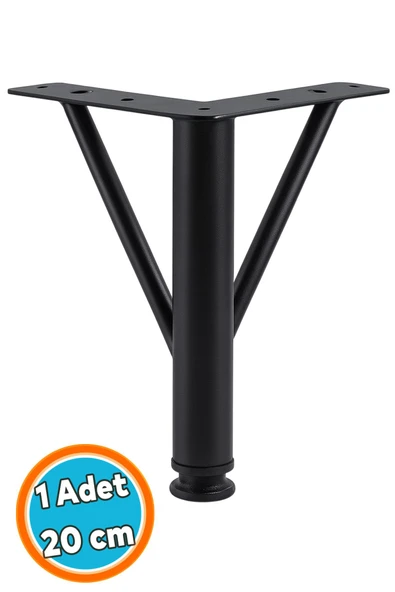 Mobilya Ayağı Modern Koltuk Kanepe Dayanıklı Tv Ünitesi Ayağı Ayakları Siyah Metal 20 cm - Resim 6