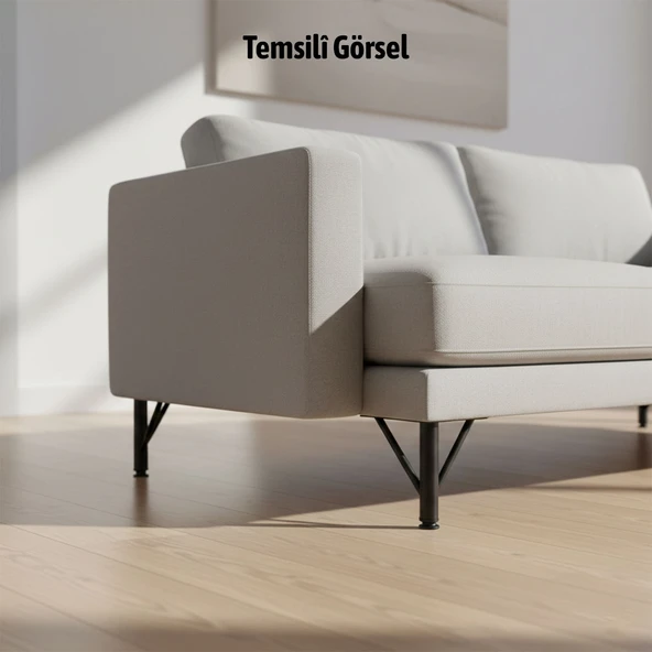 Mobilya Ayağı Modern Koltuk Kanepe Dayanıklı Tv Ünitesi Ayağı Ayakları Siyah Metal 20 cm 4 ADET - Resim 4