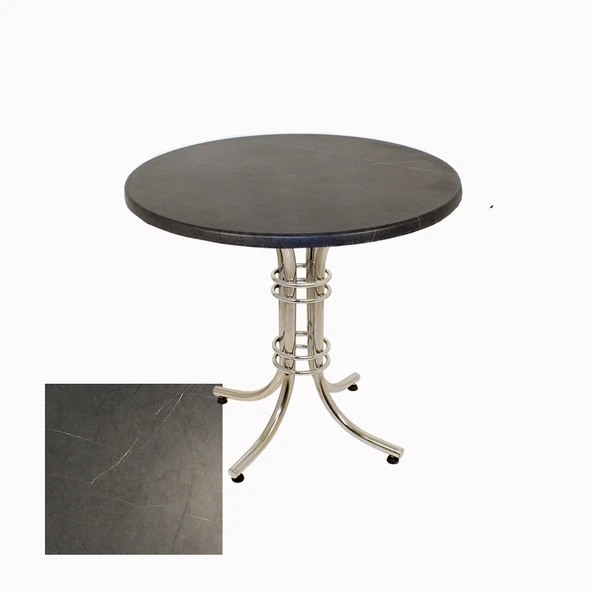 Buket Yuvarlak Masa Çap 90cm - (Werzalit, Wermodin ve Allzalit Tabla) - Grey Marble ürün görseli 1