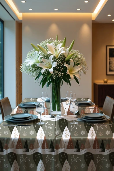 Medi Home Exclusive Series Shıne Kadife Dokulu Dertsiz Masa Örtüsü - Resim 3