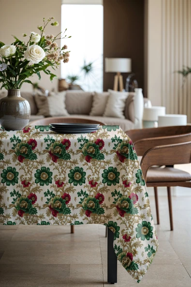 Medi Home Exclusive Series Luster Kadife Dokulu Dertsiz Masa Örtüsü - Resim 2