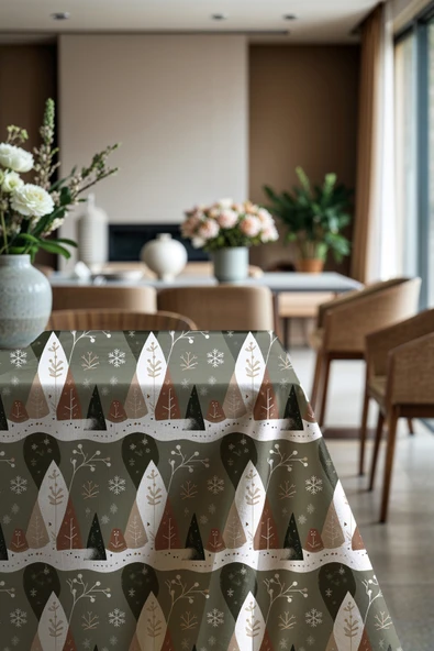 Medi Home Exclusive Series Shıne Kadife Dokulu Dertsiz Masa Örtüsü - Resim 2