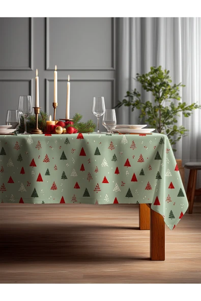 Medi Home Yılbaşı Mini Çam Ormanı Masa Örtüsü ürün görseli 1