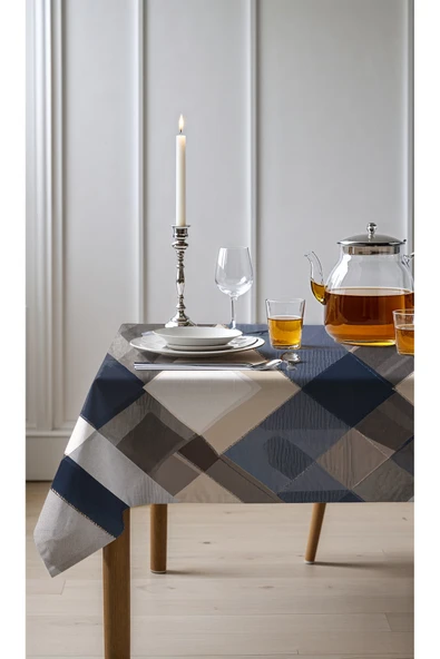 Medi Home Exclusive Series Horizon Kadife Dokulu Dertsiz Masa Örtüsü ürün görseli 1