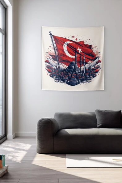 Medi Home Mustafa Kemal Atatürk Duvar Halısı Duvar Örtüsü ürün görseli 1