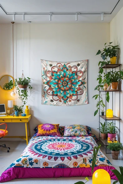 Medi Home ZENITH MANDALA DUVAR HALISI DUVAR ÖRTÜSÜ TAPESTRY ürün görseli 1