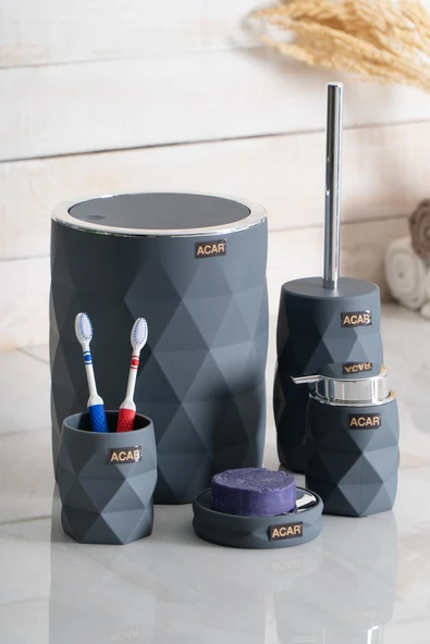 Acar AKR-06468/8 Astoria 5 Parça Banyo Seti - Gri ürün görseli 1