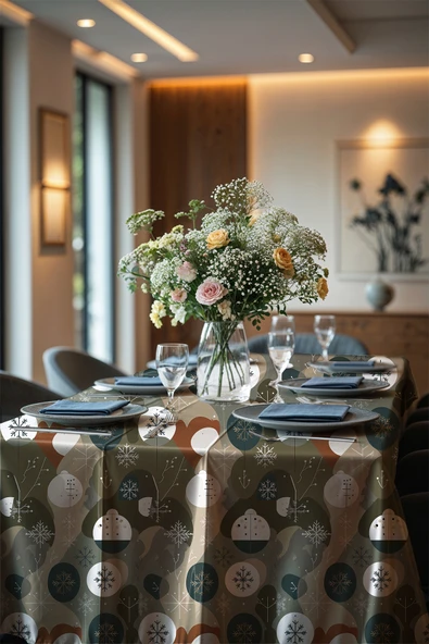 Medi Home Exclusive Series Velvıa Kadife Dokulu Dertsiz Masa Örtüsü - Resim 3