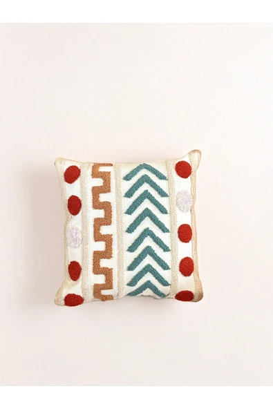 Medi Home Dekoratif Motifli El Yapımı Panç Kırlent Kılıfı ürün görseli 1