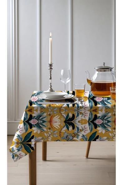 Medi Home Exclusive Series Solara Kadife Dokulu Dertsiz Masa Örtüsü ürün görseli 1