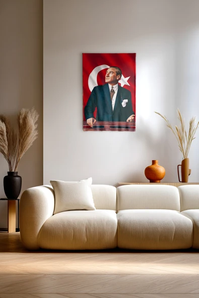Medi Home Mustafa Kemal Atatürk Duvar Halısı Duvar Örtüsü - Resim 3