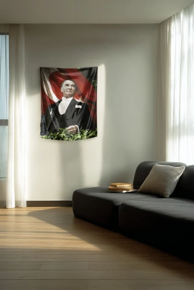 Medi Home Mustafa Kemal Atatürk Duvar Halısı Duvar Örtüsü ürün görseli 1