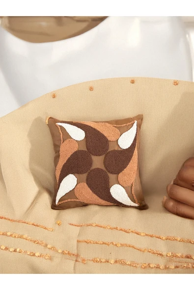 Medi Home Dekoratif Motifli El Yapımı Panç Kırlent Kılıfı - Resim 2