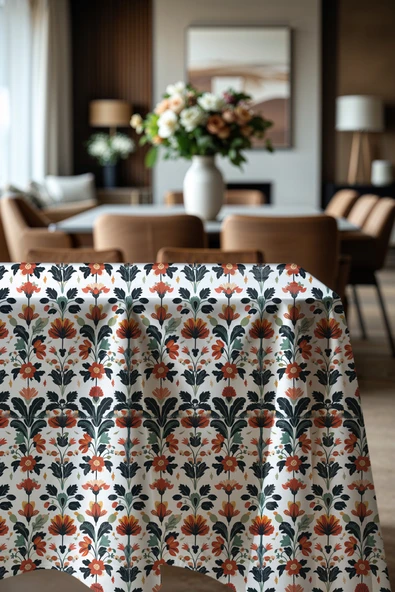 Medi Home Exclusive Series Florette Kadife Dokulu Dertsiz Masa Örtüsü ürün görseli 1