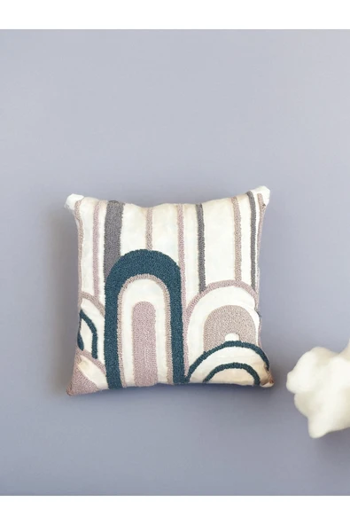 Medi Home Dekoratif Motifli El Yapımı Panç Kırlent Kılıfı ürün görseli 1