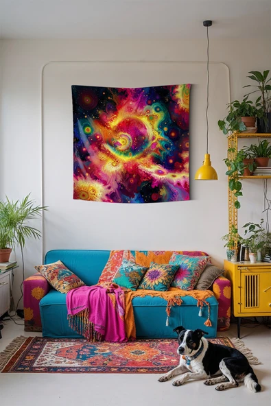 Medi Home RADIANT MANDALA DUVAR HALISI DUVAR ÖRTÜSÜ TAPESTRY ürün görseli 1
