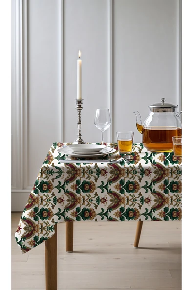 Medi Home Exclusive Series Laurel Kadife Dokulu Dertsiz Masa Örtüsü ürün görseli 1