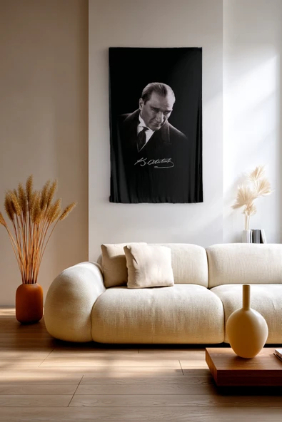 Medi Home Mustafa Kemal Atatürk Duvar Halısı Duvar Örtüsü - Resim 2