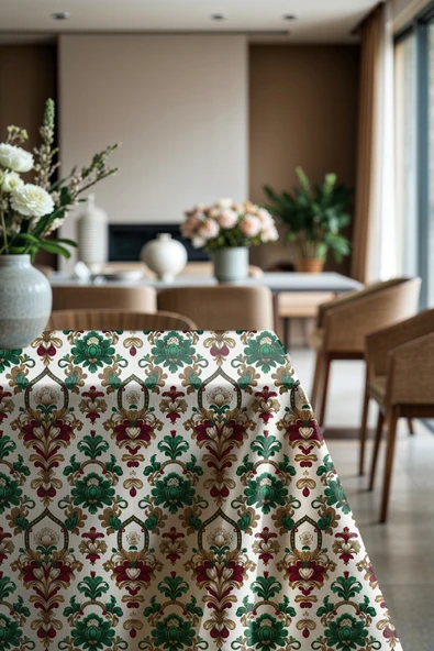 Medi Home Exclusive Series Sapphıre Kadife Dokulu Dertsiz Masa Örtüsü - Resim 2