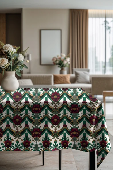 Medi Home Exclusive Series Even Kadife Dokulu Dertsiz Masa Örtüsü - Resim 3