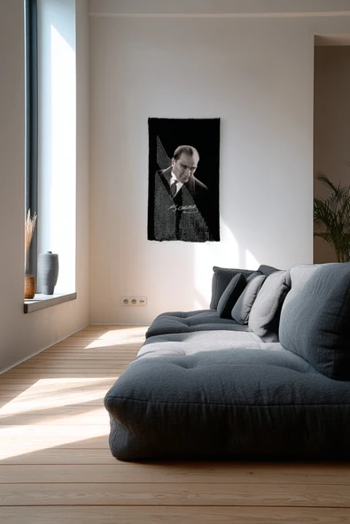 Medi Home Mustafa Kemal Atatürk Duvar Halısı Duvar Örtüsü - Resim 3