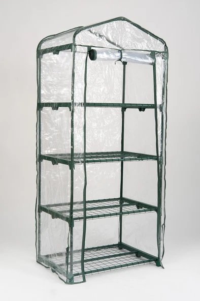 Katlanabilir 4 Katlı Mini Balkon Bahçe Serası - Resim 4