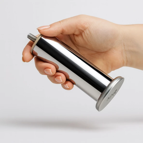 Krom Gümüş 4 ADET Metal 15 cm Mobilya Ayağı Modern Koltuk Kanepe Ayak Tv Ünite m8 Civatalı Ayakları - Resim 6