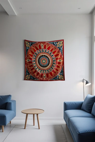 Medi Home ROYAL MANDALA DUVAR HALISI DUVAR ÖRTÜSÜ TAPESTRY ürün görseli 1