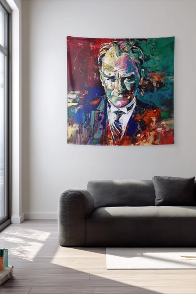 Medi Home Mustafa Kemal Atatürk Duvar Halısı Duvar Örtüsü ürün görseli 1