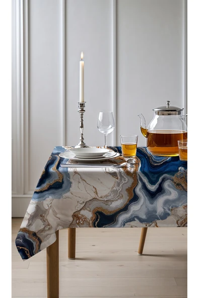 Medi Home Exclusive Series Pera Kadife Dokulu Dertsiz Masa Örtüsü ürün görseli 1