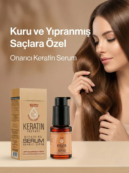 Keratin Therapy Keratin Kompleks İçeren Yoğun Onarıcı  Saç Serumu - Kuru ve Yıpranmış Saçlar 30ml ürün görseli 1