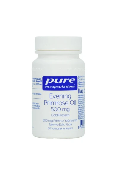 Pure Encapsulations Evening Primrose Oil 500 Mg 60 Kapsül -SKT:02/2027 ürün görseli 1