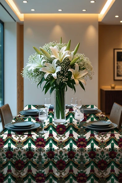 Medi Home Exclusive Series Even Kadife Dokulu Dertsiz Masa Örtüsü - Resim 2