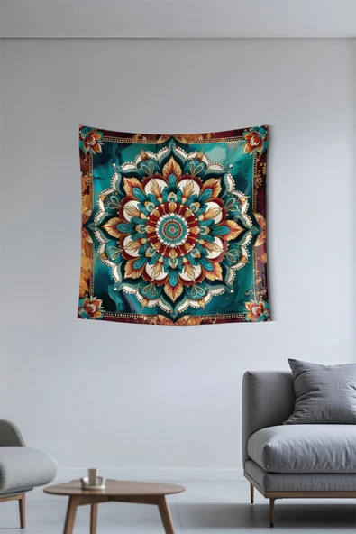 Medi Home NEBULA MANDALA DUVAR HALISI DUVAR ÖRTÜSÜ TAPESTRY - Resim 2