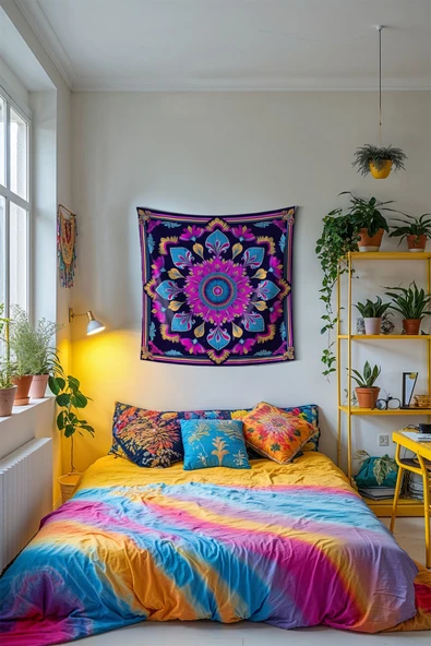 Medi Home ECHO MANDALA DUVAR HALISI DUVAR ÖRTÜSÜ TAPESTRY ürün görseli 1