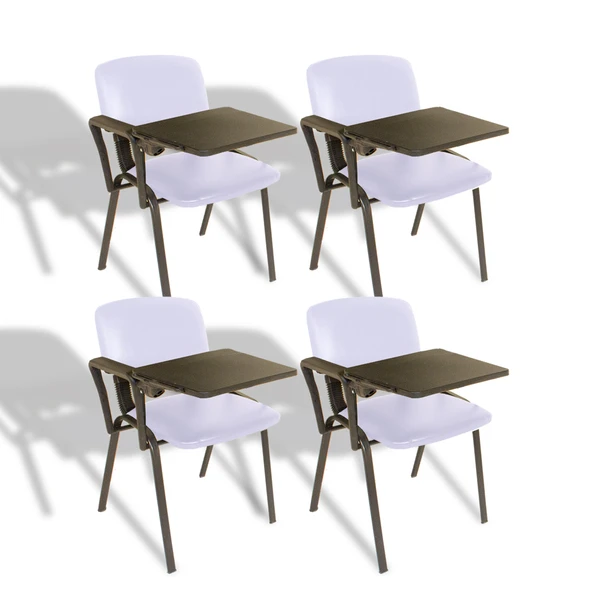 Form Hareketli Kollu Konferans Sandalyesi - Beyaz (4 Adet) ürün görseli 1