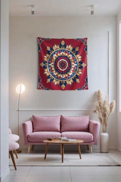 Medi Home MIRAGE MANDALA DUVAR HALISI DUVAR ÖRTÜSÜ TAPESTRY ürün görseli 1