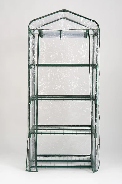 Katlanabilir 4 Katlı Mini Balkon Bahçe Serası - Resim 5