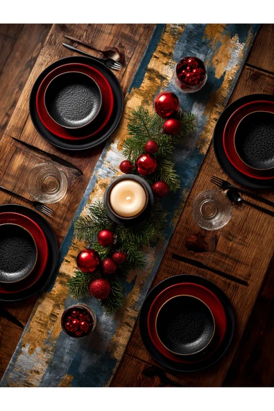 Medi Home Yılbaşı Coastal Mist Soyut Fırça Desenli Runner – Bej & Mavi Tonları - Resim 7