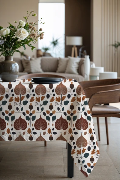 Medi Home Exclusive Series Amber Kadife Dokulu Dertsiz Masa Örtüsü - Resim 3