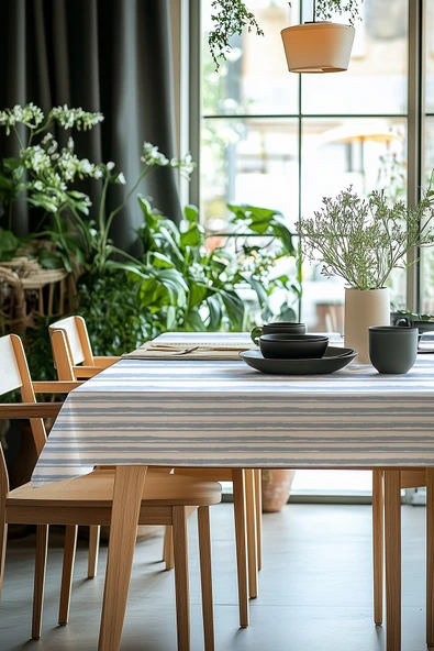 Medi Home Casual Series Dertsiz Leke Tutmaz Masa Örtüsü - Resim 8