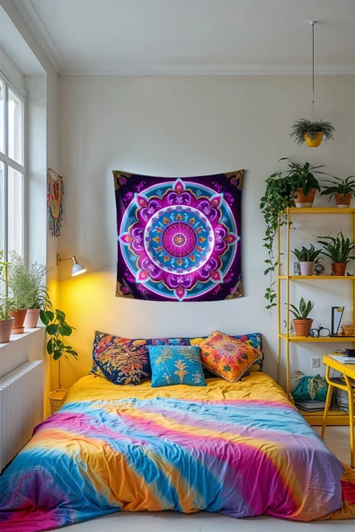 Medi Home ORNATE MANDALA DUVAR HALISI DUVAR ÖRTÜSÜ TAPESTRY ürün görseli 1