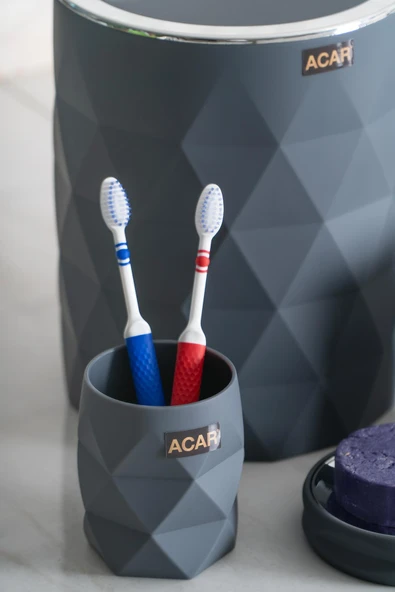 Acar AKR-06468/8 Astoria 5 Parça Banyo Seti - Gri - Resim 3