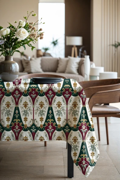 Medi Home Exclusive Series Luxe Kadife Dokulu Dertsiz Masa Örtüsü - Resim 2