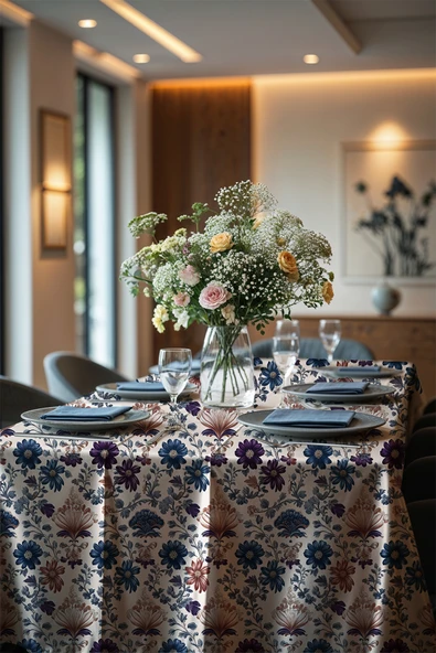 Medi Home Exclusive Series Velvet Kadife Dokulu Dertsiz Masa Örtüsü - Resim 3