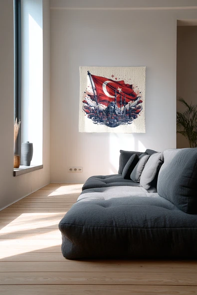 Medi Home Mustafa Kemal Atatürk Duvar Halısı Duvar Örtüsü - Resim 3