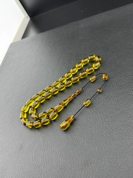 İmzalı Seri Zar Kehribar Tesbih Hcz-Model TKGKGF - Resim 4